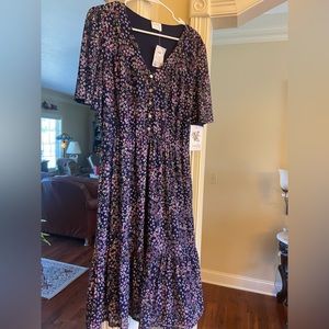 Maternity dress navy blue size XL NWT